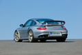 Porsche 997 GT2 RS gris 3/4 arrière gauche 3