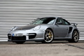 Porsche 997 GT2 RS gris 3/4 avant gauche