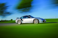 Porsche 997 GT2 RS gris profil travelling