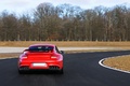 Porsche 997 GT2 RS rouge face arrière travelling 2