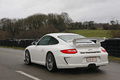 Porsche 997 GT3 MkII blanc 3/4 arrière gauche travelling