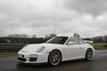 Porsche 997 GT3 MkII blanc 3/4 avant gauche travelling 2