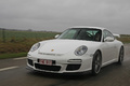 Porsche 997 GT3 MkII blanc 3/4 avant gauche travelling
