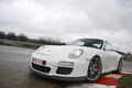 Porsche 997 GT3 MkII blanc 3/4 avant gauche