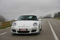 Porsche 997 GT3 MkII blanc face avant travelling 2