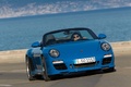 Porsche 997 Speedster bleu 3/4 avant droit penché