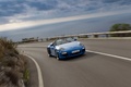 Porsche 997 Speedster bleu 3/4 avant droit travelling penché 2