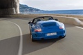 Porsche 997 Speedster bleu face arrière travelling penché 2