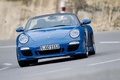 Porsche 997 Speedster bleu face avant penché 2