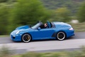 Porsche 997 Speedster bleu filé penché vue de haut 2