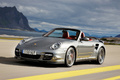 Porsche 997 Turbo Cabriolet MkII anthracite 3/4 avant gauche travelling 2