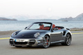 Porsche 997 Turbo Cabriolet MkII anthracite 3/4 avant gauche