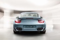 Porsche 997 Turbo S bleu face arrière