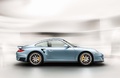 Porsche 997 Turbo S bleu profil