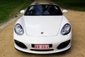 Porsche Boxster Spyder blanc face avant