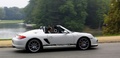 Porsche Boxster Spyder blanc filé 3