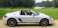 Porsche Boxster Spyder blanc profil 2