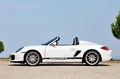 Porsche Boxster Spyder blanc profil 2