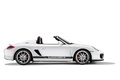 Porsche Boxster Spyder blanc profil