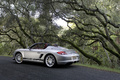 Porsche Boxster Spyder gris 3/4 arrière gauche 2