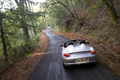 Porsche Boxster Spyder gris face arrière travelling penché vue de haut 2
