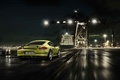 Porsche Cayman R vert 3/4 arrière droit travelling