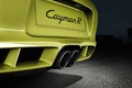 Porsche Cayman R vert échappements