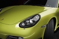 Porsche Cayman R vert phare avant