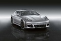 Porsche Panamera ac Sport Design pack - gris - 3/4 avant droit