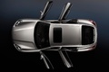 Porsche Panamera Turbo gris portes ouvertes vue du dessus