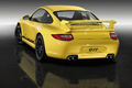 Porsche Tequipement - 911 jaune 3/4 arrière gauche