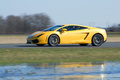 Lamborghini Gallardo LP550-2 Valentino Balboni jaune 3/4 avant gauche filé