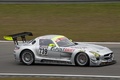 Mercedes SLS AMG GT3 gris 3/4 avant droit filé