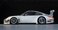 Porsche 997 GT3 R blanc profil