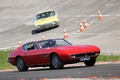 Autodrome Héritage Festival 2012 - Maserati Ghibli rouge 3/4 avant droit