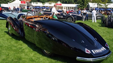 Bugatti Type 57C Voll & Ruhrbeck Roadster noir 3/4 arrière gauche