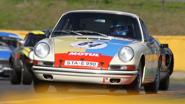 Porsche, 911, blanc action face