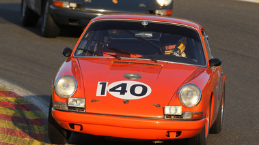Porsche 911, orange, action face