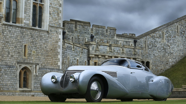 Windsor Castle Concours of Elegance 2016 - Hispano-Suiza H6C Dubonnet Xenia gris 3/4 avant gauche
