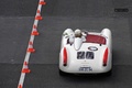 Porsche 550 Spyder blanc face arrière vue de haut