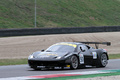 Ferrari Finali Mondiali 2011 - Mugello - 458 GT3 noir 3/4 avant gauche filé