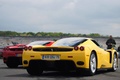 GT Prestige 2012 - Montlhéry - Ferrari Enzo jaune 3/4 arrière droit