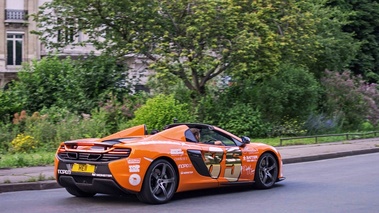 McLaren 650S Spider orange 3/4 arrière droit