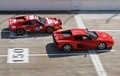 Rendez-Vous Ferrari 2012 - Ferrari 512 TR rouge & 308 Gr. 4 rouge filé vue de haut