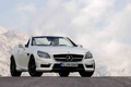 Mercedes SLK 55 AMG blanc 3/4 avant droit 3