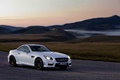 Mercedes SLK 55 AMG blanc 3/4 avant droit