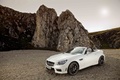 Mercedes SLK 55 AMG blanc 3/4 avant gauche 2