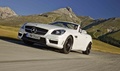 Mercedes SLK 55 AMG blanc 3/4 avant gauche travelling penché 2