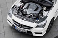 Mercedes SLK 55 AMG blanc moteur