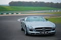 Mercedes SLS AMG Roadster anthracite satiné/mate 3/4 avant droit